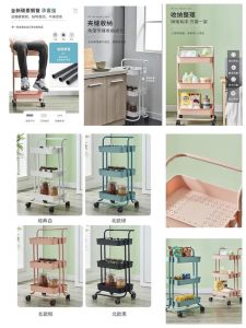 3Tier kitchen Trolly kitchen Storage baby Storage