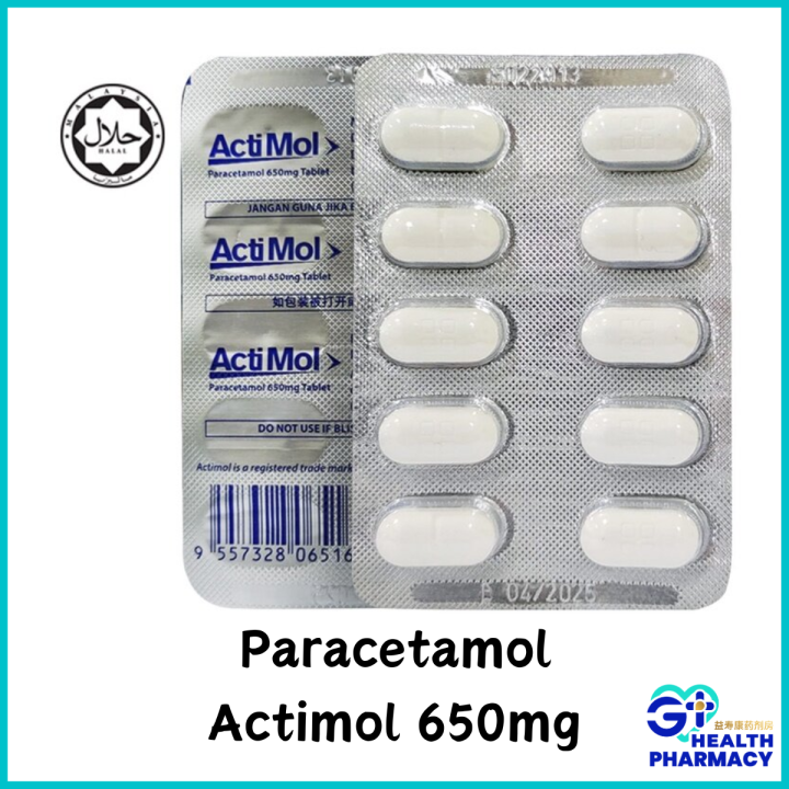 Pharmaniaga Actimol 650MG 10s (Paracetamol) (Exp: 12/2025) | Lazada