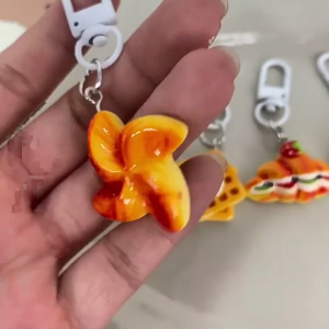 Pastry Shaped Keychain Materials Safe Accessory for School Office Use Unique Gift for Girlfriends
