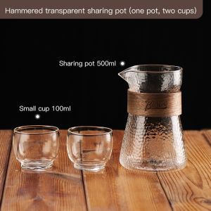 Bincoo búa gỗ thẻ cà phê chia sẻ Bộ nồi tay-ủ cà phê nồi thủy tinh cho hộ gia đình và văn phòng 500ml