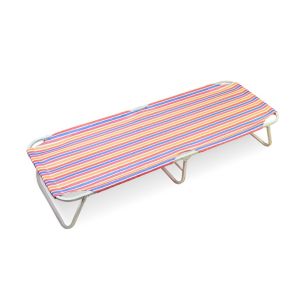 【Daily Suki Store】Heavy Duty Folding Bed - Stretchable Nylon Stripes Design | Indoor/Outdoor Portable Foldable Bed with Powder Coated Finish (Round Tube Frame)
