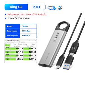 ORICO 500 MB/giây pssd usb3.2 Gen2 128GB/256GB/512GB/1TB/2TB /4TB/8TB Kim Loại cơ thể Khả năng tương thích rộng 5gbps tốc độ cao lỗ treo thiết kế