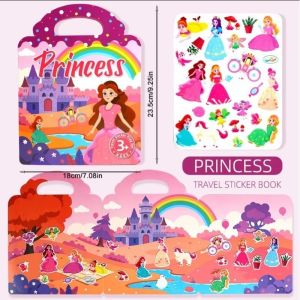 Jelly Sticker Book Reusable Non-Tear Stickers for 2-6 Year Old Cartoon Puzzle Buku Pelekat Budak