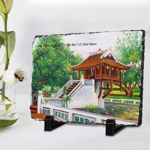 Bộ Tranh Đá Thiên Nhiên in tranh vẽ phong cảnh Việt Nam - Quà Tặng Lưu Niệm Trang Trí