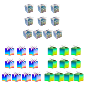 Pack Of 10 Color Glittering Gift Boxes Suitable For Various Event Including Weddings And Birthdays