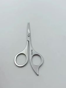 Byimy Precision Eyebrow Scissors Micro-Serrated Stainless Steel Grooming Scissors