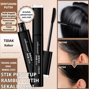 Kuas Pewarna Rambut Instan  Pewarna Rambut Sementara - Pena pewarna rambut sementara untuk sentuhan warna akar dan menutupi rambut abu-abu - Mudah dicuci - Tidak menetes