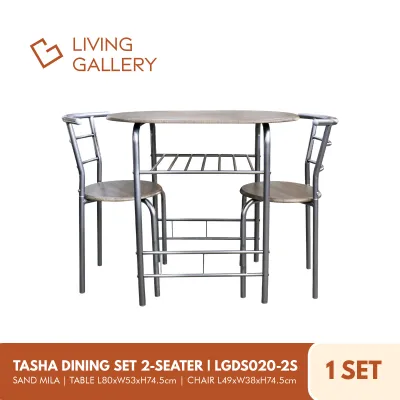 Living Gallery Tasha Dining Set 2 Seater | Durable & Sturdy | Perfect For Small Spaces | Easy To Assemble