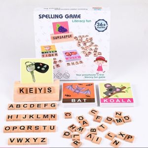 Đồ chơi học tập đồ chơi giáo dục montessori xếp và thực hành đánh vần từ chữ cái tiếng anh theo thẻ hình cho bé từ 3 đến 6 tuổi