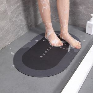 SHENAR Keset Kaki Menyerap Air Diatomate Anti Slip / Keset Batu Kamar Mandi Anti Bau Cepat Kering Murah Anti Bau Anti Bakteri