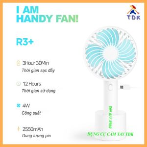 Quạt tích điện cầm tay AVIAIR R3+ quạt mini để bàn pin khủng 2550mAh thương hiệu Hàn Quốc