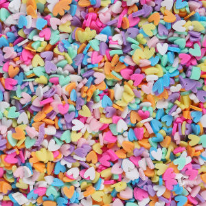 1000ชิ้นรูปหัวใจ/ดอกไม้/ดาว/ผลไม้โพลิเมอร์ดินเหนียวดอกไม้งานฝีมือ Flatback Scrapbooking สำหรับปักเล็บสติกเกอร์ศิลปะตกแต่งอุปกรณ์ DIY