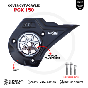 Cover CVT Honda PCX 150 Akrilik Transparan Pelindung Cover Motor Exie Art