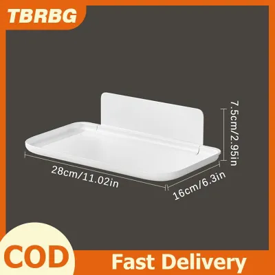 TBRBG Treo Tường Gấp Kệ Tiết Kiệm Không Gian Có Thể Gập Lại Lưu Trữ Giá Đấm Miễn Phí Điện Thoại Chủ Wifi Router Lưu Trữ Khay Nhà Tổ Chức