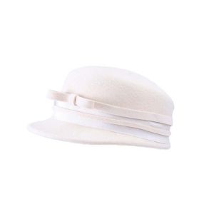 XYAX Có vẻ cổ điển Mũ cưỡi ngựa bằng len Cung Mũ beret Mũ cưỡi ngựa trang trọng Chương trình trực tiếp Phong cách retro Mũ Hiệp Sĩ Thời Trang Quý cô