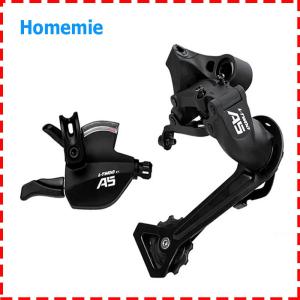 A5 3x9/27 Speed Rear Mountain Bike Derailleurs 2:1 Actuation Ratio Long Cage Rear Derailleur Bike Trigger Shifter Set
