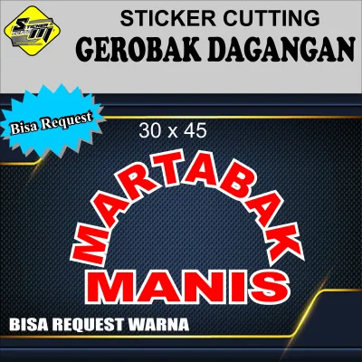 Stiker cutting Kaca Gerobak MARTABAK MANIS (bebas request) sp 08