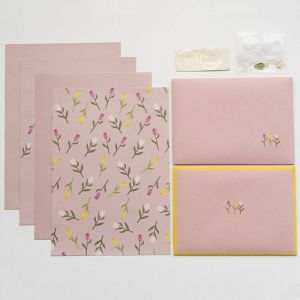 YOUSHI TOP with Stickers Floral Envelopes DIY Postcard Flowers Letter Writing Paper Holiday Wishes Greeting Letter Pads Wedding Party