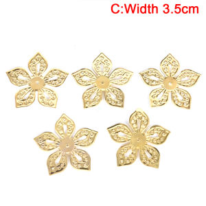 MillionGrid 50 cái bộ cổ điển kim loại hoa Filigree Slice Charms trang sức DIY Craft phát hiện