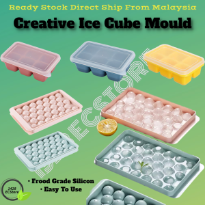 33 Grid Round Ice Cube Tray Ball Jelly Maker Ice Maker Tray Plate Round Ice Freezer