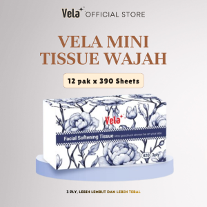 BUY 8 GET 4 Vela Tissue 390 Sheets 3 Ply Tisu Wajah Halus Tisu Murah Gratis Ongkir