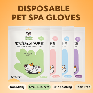 Lokies Pet Grooming Gloves 6-Pack - Gentle Skin Care for Cats & Dogs Non-Sticky Anti-Itch Foam-Free