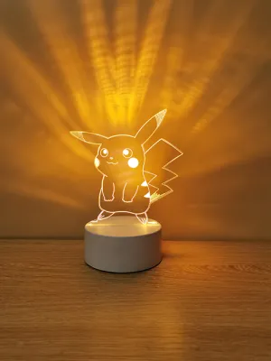 3D night light Pikachu LED light bedroom bedside light birthday gift holiday gif