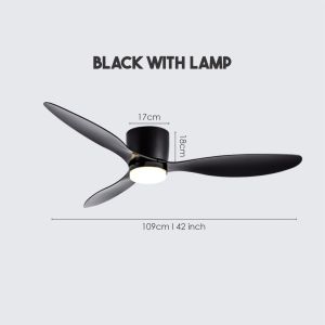BSU Three Blade Ceiling Fan Lamp With Remote Control 42 Inch 3 Color Grain New Smart Ceiling Fan Lamp Bedroom Restaurant