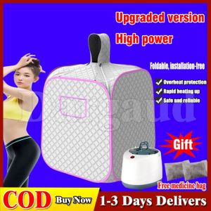 high-end Newly upgraded high-power does not require installation Sauna Steam Bath Portable Box Body Steamer Machine sauna box sauna Tent With Steamer Portable Sauna