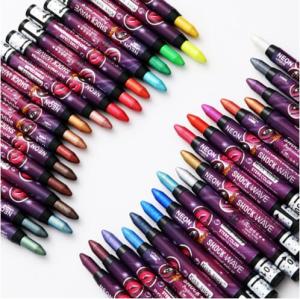 2 In 1 Glitter Eye Shadow Stick 18Colors Shimmer Lipstick Lip Pen Not Easy To Smudge Lying Silkworm Pen Cosmetics Makeup