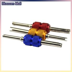 [Blossom] เครื่องมือไขควงถอดก้านวาล์วลมยางอเนกประสงค์อุปกรณ์เสริมรถยนต์ใช้ได้สองแบบ