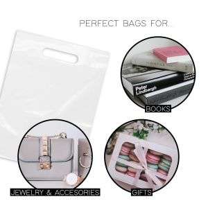 Plastik Klip Packing Baju Sepatu Barang Tebal 50 Micron Isi 100Pcs – Warna Bening Putih Susu Hitam