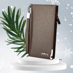 Ví da dài cầm tay nam nữ Beallerry thời trang chất liệu da tổng hợp cao cấp bo viền chống thấm nước cao VI-01