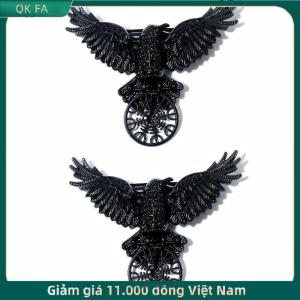 QK FA ✨ 1 2pcs Halloween cổ điển Crow tóc Clip Gothic Viking Phù Thủy kẹp tóc Cosplay bên tóc phụ kiện cho phụ nữ đồ trang sức
