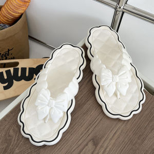 [Free Shipping] Bow-Knot Slippers For Women Summer Outdoor Style New Fashion Versatile Thick-Soled Beach Casual High Aesthetic Appeal Comfortable