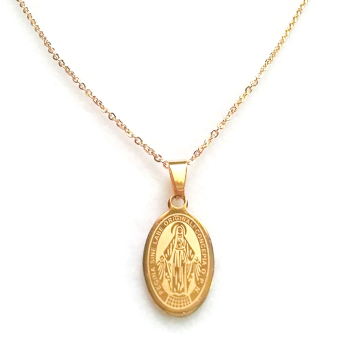 Miraculous Medal Virgin Mary Necklace | Lazada PH