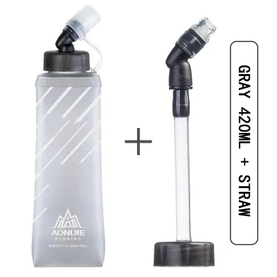 AONIJIE SD21 Soft Flask Collapsible 250ml 420ml Water Bottle Hydration Water Bladder For Running Marathon Cycling Trail Hiking