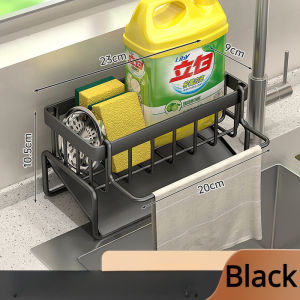 Kitchen Sink Drain Rack & Bathroom Soap Holder Stainless Steel Organizer for Sponge Dish & Soap Storage #ZWL01