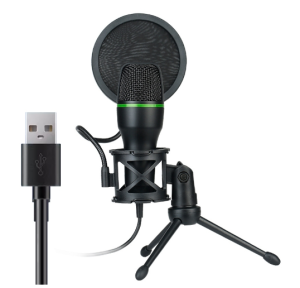 USB Condenser Microphone RGB Light Singing Computer Recording Live Karaoke Noise Reduction Game Vide
