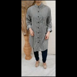 ATASAN TUNIK KEMEJA WANITA LENGAN PANJANG BIG SIZE LD 110 BAHAN KATUN/ WOLFIS