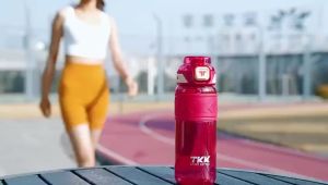 (SG Seller) TKK Tritan Sports Water Bottle with Tea Drain Filter Portable Straw and Direct Adults Outdoor Kettle SP11