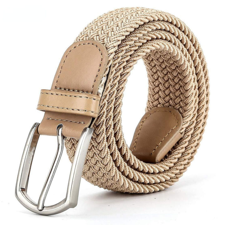 Rope Belt Stretchy Braided Canvas Belts For Men Women No-Hole