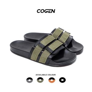 Cogen Sandal Pria Sendal Slide Slop Selop Cowo GUDO Collection - Army