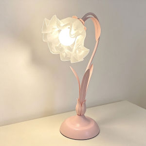 MBMSHEGH Flower Desk Lamp Bedside Night Light Touch Control 3-Color Dimmable Living Room Bedroom Study Table Lamp