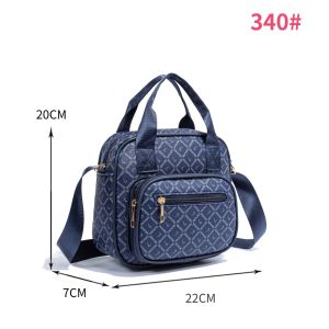 TB BAG #340 FASHION LEATHER CASUAL SHOULDERBAG WITH MONOGRAM PATTERN AND HANDBAG FOR WOMEN