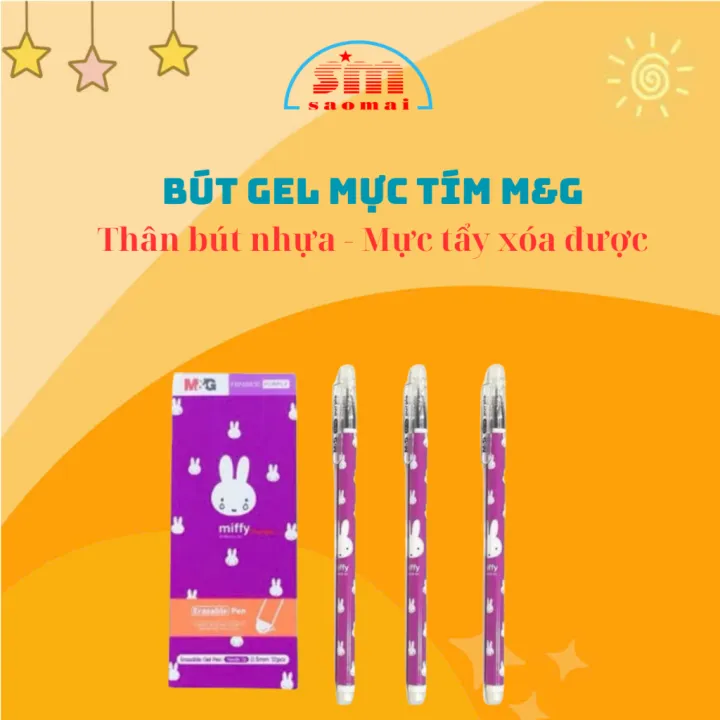 Bút Gel Mực Tím M&G 65830 - Bút Mực Tẩy Xóa Được - Văn Phòng Phẩm Sao Mai | Lazada Việt Nam