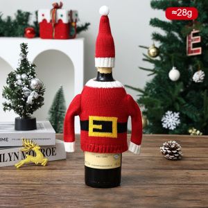 NJJU Elk Wine Bottle Cover Reusable Cover Snowflake Beer Bottle Cover Cute Snowman Christmas Knitted Bottle Cover Christmas