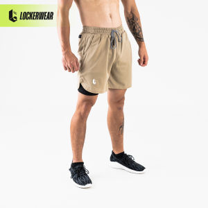 Celana Pendek Olahraga Baselayer Manset Legging Pria Sport Compression Short Pants 2 In 1 Polos Dry Fit Running Gym Fitness Jogging Training