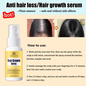 Ginger Hair Growth Spray Serum Rambut 30ML Anti Hair Loss Serum Promotes grow thicker hair and get rid of hair loss troubles