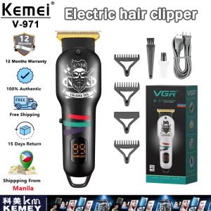 Kemei V-971 Electric Beard Hair Clipper Hair Trimmer For Men Cordless Haircut Machine Professional Barber Rechargeable